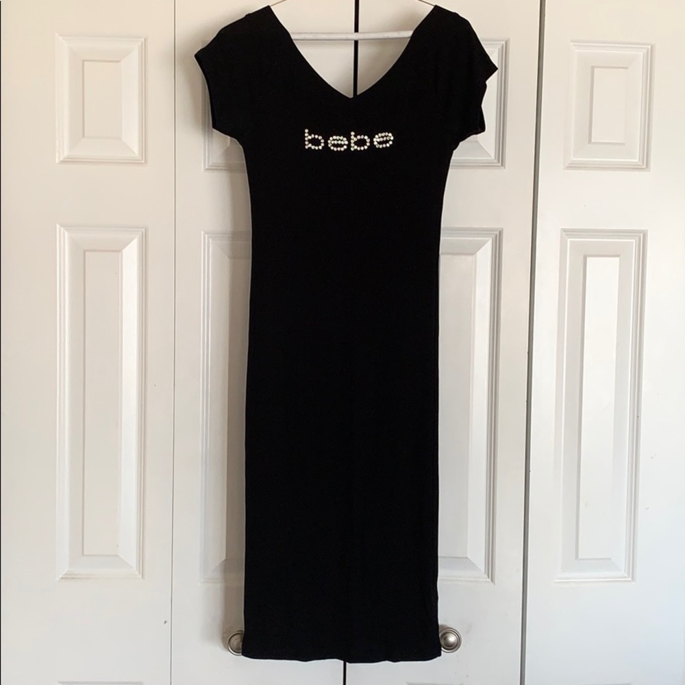 Vintage/Classic Bebe Knee Length BodyCon Dress